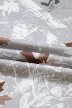 Load image into Gallery viewer, Gray Maple Leaf Camo Print Varsity Striped Sleeve Casual Sweatshirt
