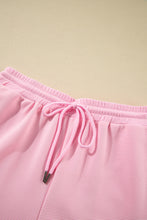 Load image into Gallery viewer, Pink Textured Ruffled Sleeve Zipped Top and Wide Leg Pants Set
