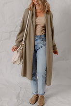 Load image into Gallery viewer, DUNE Solid Color Textured Knit Open Front Oversize Midi Sweater Cardigan
