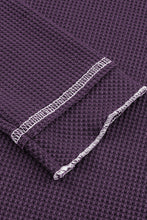 Load image into Gallery viewer, Tillandsia Purple Textured Round Neck Long Sleeve Top
