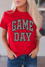 Load image into Gallery viewer, Red Checkered Game Day Graphic T Shirt
