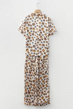 Load image into Gallery viewer, Beige Leopard Pumpkin Allover Halloween 2pcs Pajama Set
