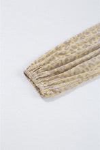 Load image into Gallery viewer, Beige Leopard Velvet Burnout Off Shoulder Long Sleeve Blouse
