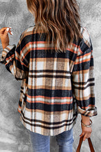 Load image into Gallery viewer, Geometric Plaid Print Pocketed Shacket
