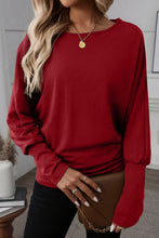 Load image into Gallery viewer, Red Dahlia Solid Color Extended Cuffs Long Sleeve Top
