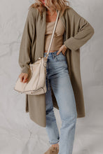 Load image into Gallery viewer, DUNE Solid Color Textured Knit Open Front Oversize Midi Sweater Cardigan
