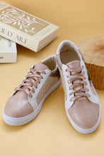 Load image into Gallery viewer, Dearlove Gold Glitter Star Patchwork PU Leather Lace-up Sneakers
