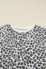 Load image into Gallery viewer, Khaki Plus Size Leopard Loose Pullover Casual Shorts 2pcs Outfit

