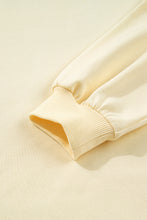 Load image into Gallery viewer, Beige Double Tiered Ruffle Hem Long Sleeve Loose Mini Dress
