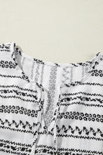 Load image into Gallery viewer, Black Stripe V Neck Bell Sleeve High Waist Mini Dress
