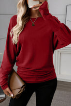Load image into Gallery viewer, Red Dahlia Solid Color Extended Cuffs Long Sleeve Top
