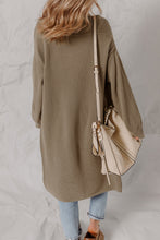 Load image into Gallery viewer, DUNE Solid Color Textured Knit Open Front Oversize Midi Sweater Cardigan
