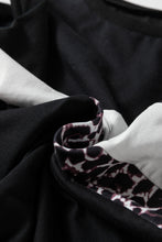 Load image into Gallery viewer, White Leopard Colorblock Patchwork Crew Neck Long Sleeve Tee
