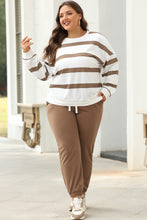 Load image into Gallery viewer, Light French Beige Drop Shoulder Pullover and Jogger Pants Set
