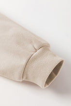 Load image into Gallery viewer, Parchment Knit Crochet Exposed Seam Ribbed Trim Sweatshirt
