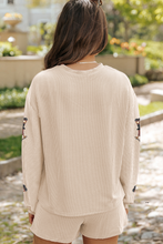 Load image into Gallery viewer, Parchment Thanksgiving Sequined Turkey Corded Knit Loose Fit Shorts Set
