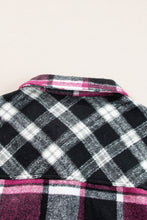 Load image into Gallery viewer, Black Plaid Colorblock Loose Shacket
