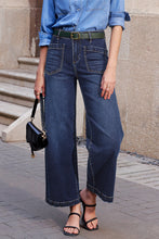 Load image into Gallery viewer, Sail Blue Mimimalist Patch Pocket Womens Shift Jeans
