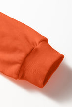 Load image into Gallery viewer, Orange Varsity Contrast Banded Sleeve Shift Sweatshirt Dress
