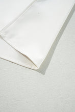 Load image into Gallery viewer, White Scalloped V Neckline Lace Hollowed Lantern Sleeve Blouse
