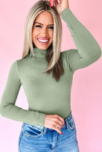 Load image into Gallery viewer, Green Bay Slim Fit High Neck Long Sleeve Basic Top
