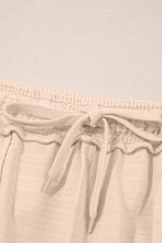 Load image into Gallery viewer, Apricot Textured V Neck T Shirt and Shorts Set
