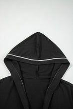 Load image into Gallery viewer, Black Contrast Trim Hooded Lounge Cardigan and Pants Set
