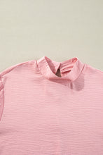 Load image into Gallery viewer, Gossamer Pink Swiss Dot Balloon Sleeve Loose Blouse
