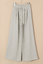 Load image into Gallery viewer, Gray Tied Elastic High Waist Pleated Detail Solid Sweatpants

