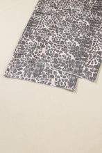 Load image into Gallery viewer, Khaki Plus Size Leopard Print Raw Edge Patch Pocket Drawstring Loose Pants
