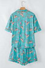 Load image into Gallery viewer, Aruba Blue Cowgirl Country Print Pajamas Set
