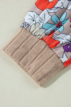 Load image into Gallery viewer, Parchment Floral Patchwork Long Sleeve Ribbed Blouse
