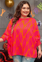 Load image into Gallery viewer, Rose Leafy Printed Smocked Lantern Sleeve Plus Size Blouse
