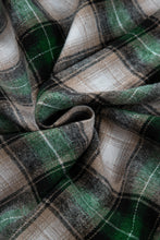Load image into Gallery viewer, Green Plaid Print Chest Pocket Buttoned Hooded Shacket

