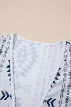 Load image into Gallery viewer, Sky Blue Western Aztec Printed Open Front Long Cardigan
